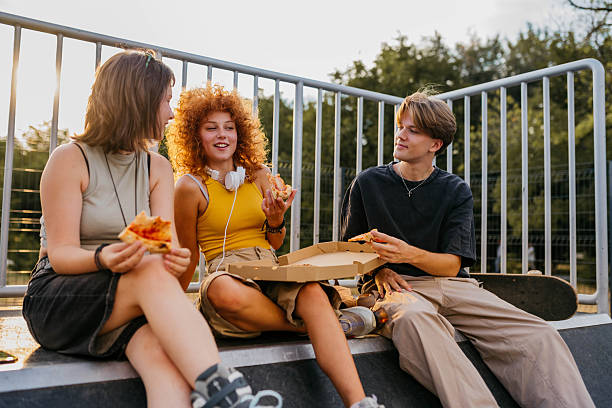 istock Take out pizza in a skate park 2229387592
