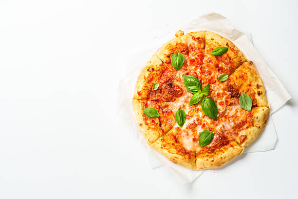 istock Pizza Margarita on white background. 2229390701