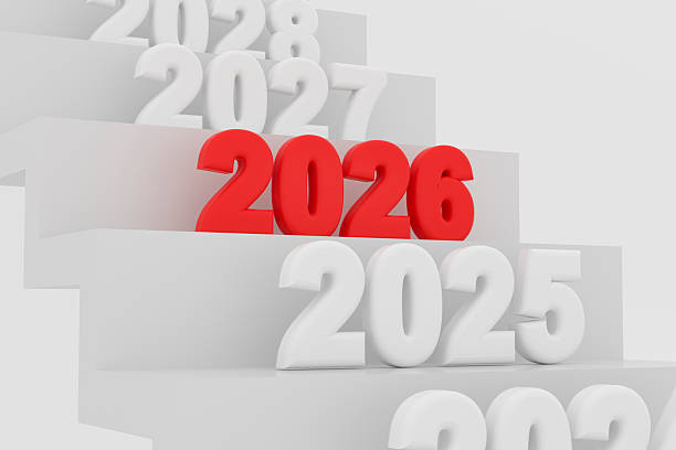 istock 2026 New Year on Ladder 2229403314