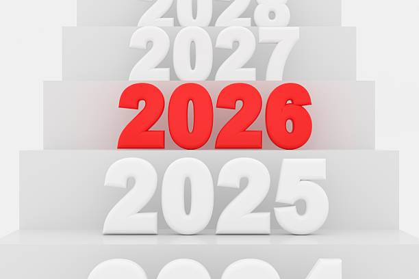 istock 2026 New Year on Ladder 2229403487