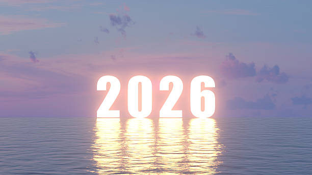 istock 2026 Neon Lighting Text on Sea 2229405061
