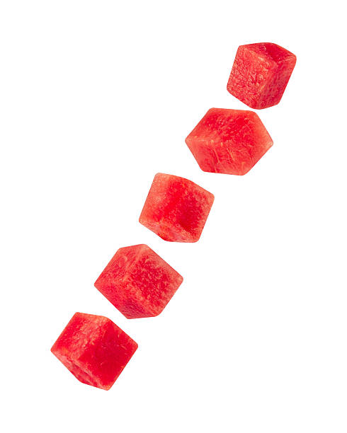 Watermelon slice isolated on white background with clipping path, full depth of field