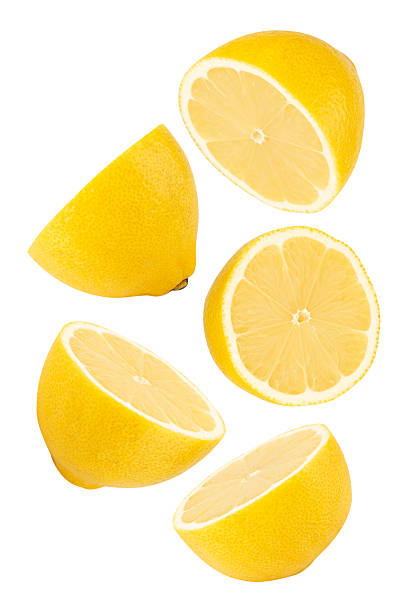 istock Falling Lemon isolated on white background with clipping path, full depth of field 2229407112