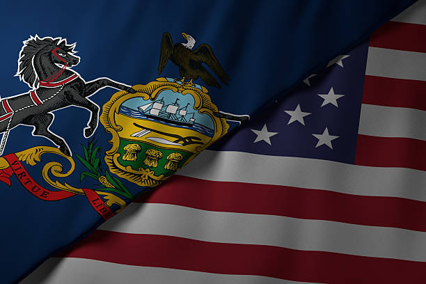 istock Pennsylvania and United States flags together 2229408964