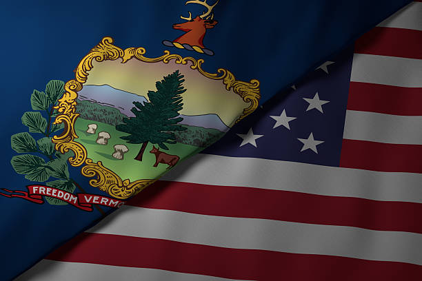 istock Vermont and United States flags together 2229409003