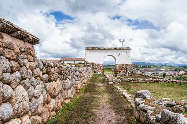 istock Ancient stone gate to the Chinchero archaeological site (Centro Arqueologico de Chinchero) 2229414082