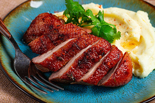 Fried duck, whole.