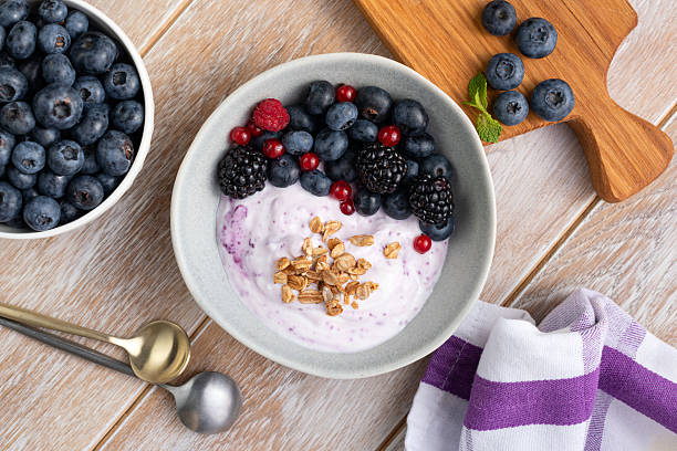 istock Summer forest berry yogurt bowl with granola topping 2229431193