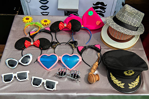 This image shows a collection of themed accessories laid out on a table