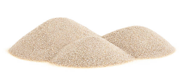 istock Pile of river sand isolated on a white background. Sand dunes. 2229436527