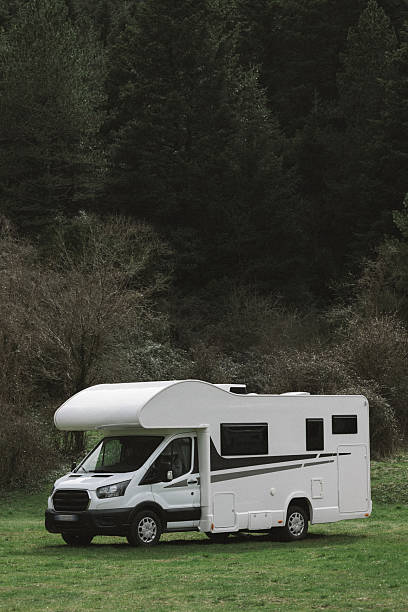 Campervan, RV in the mountain
