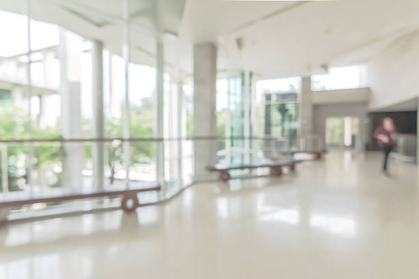 Medical concept. Hospital corridor with rooms