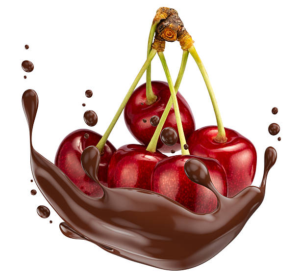 istock sweet cherries in chocolate splash isolated on a white background 2229462470