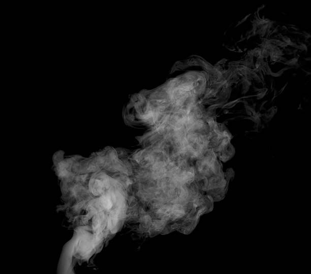 istock white smoke isolated on black background, abstract powder, water spray, Add smoke effect 2229462839