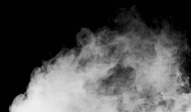istock white smoke isolated on black background, abstract powder, water spray, Add smoke effect 2229462848