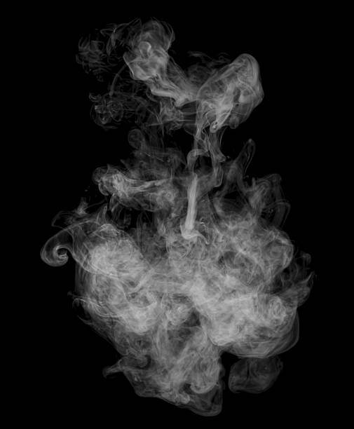 istock white smoke isolated on black background, abstract powder, water spray, Add smoke effect 2229463741