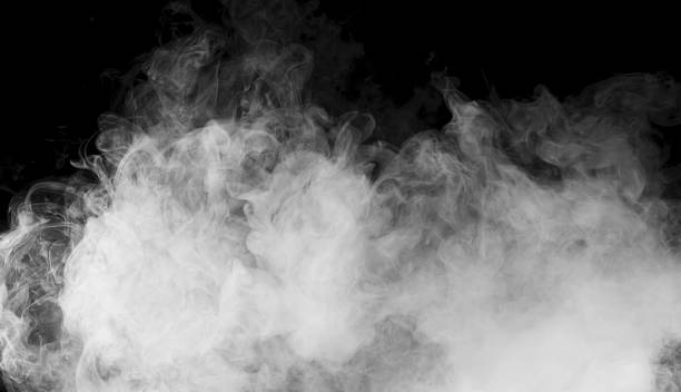 istock white smoke isolated on black background, abstract powder, water spray, Add smoke effect 2229463745