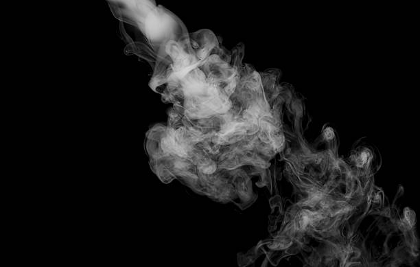 istock white smoke isolated on black background, abstract powder, water spray, Add smoke effect 2229463747