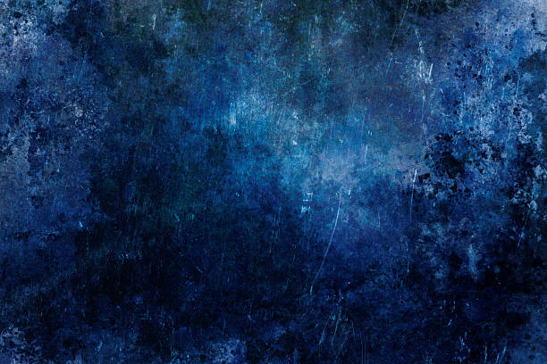 istock Abstract deep blue grunge textured background with vintage scratching patterns and corrosion effects 2229485491