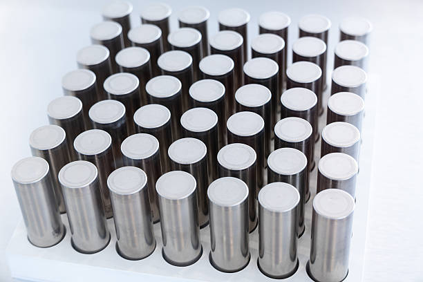 istock Close-up of EV Battery Cells Stacked inside Modules. 2229485659