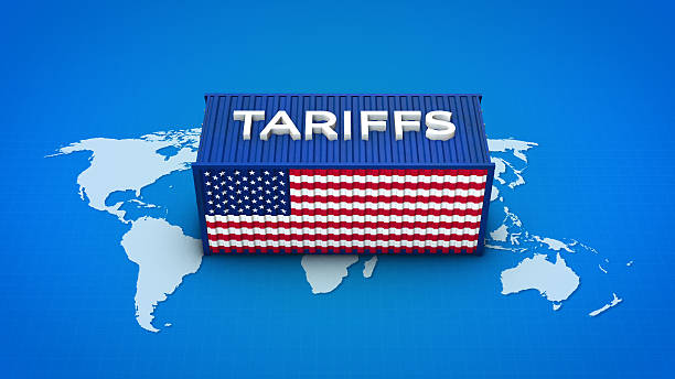 istock U.S. Flag Shipping Container Over World Map 2229490560