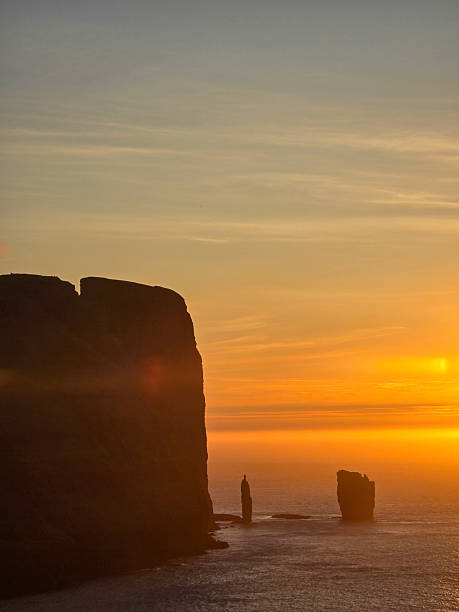 istock Majestic sunset over Risin og Kellingin rock formations in the Faroe Islands 2229491178