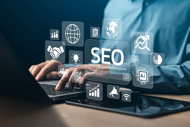 istock Businessman Analyze Optimize Web Banner Search Engine SEO For Business And Marketing Website Traffic Ranking Optimization Links And Keywords 2229491959