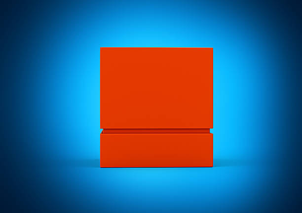 A Sleek Orange Square Box With A Textured Surface For Storage And Packaging Concept 3d Illustration