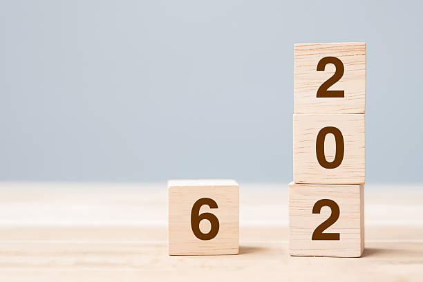 istock wooden cube block with 2026 text on table background. Resolution, plan, review, goal, start and New Year holiday concepts 2229496618
