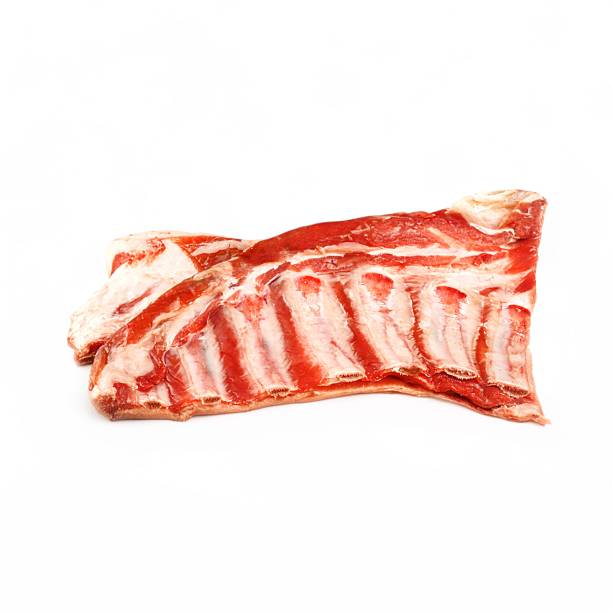istock Fresh Raw Pork Ribs on White Background 2229501315
