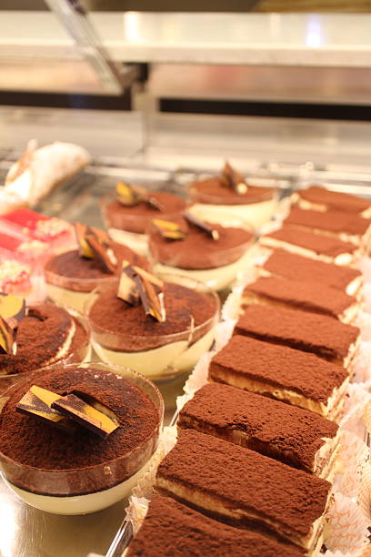 istock Pastry vitrine filled with tiramisu in Venice, Italy 2229501628