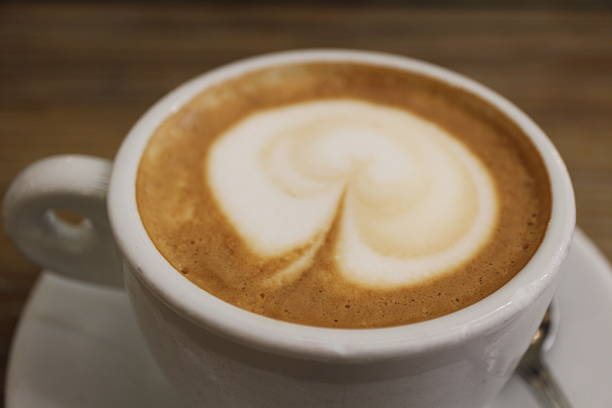 A cup of flat white in Venice, Italy