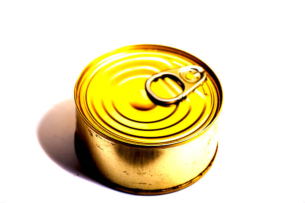 Tinned food isolated on the white background,