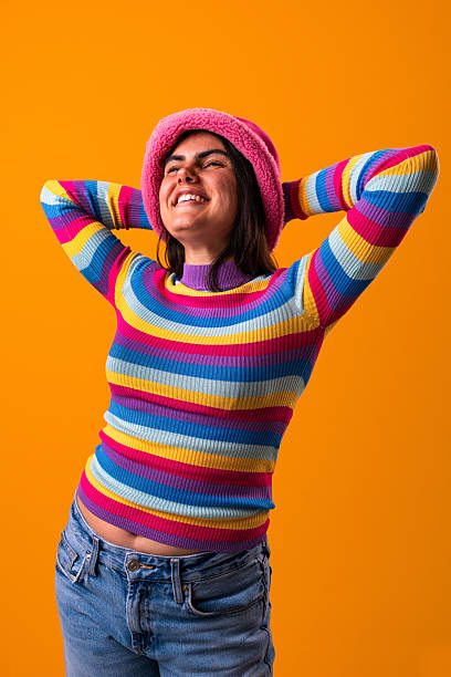 istock Young woman embracing unique style with joyful expression 2229504281