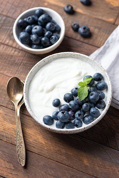 istock Greek yogurt and blueberries bowl 2229504727