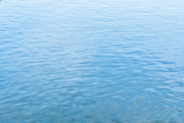Abstract transparent water shadow surface texture natural ripple on blue background