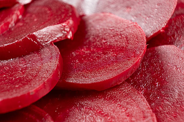 istock Macro of Cooked Beet Slices Showing Natural Pattern 2229525891