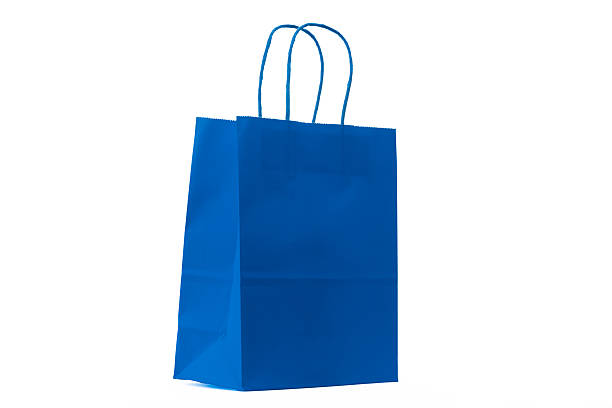 istock Royal blue paper shopping bag with matching blue string handles 2229532649