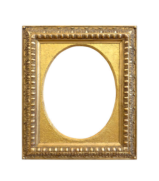 istock Antique golden picture frame isolated on white background with clipping path 2229534076