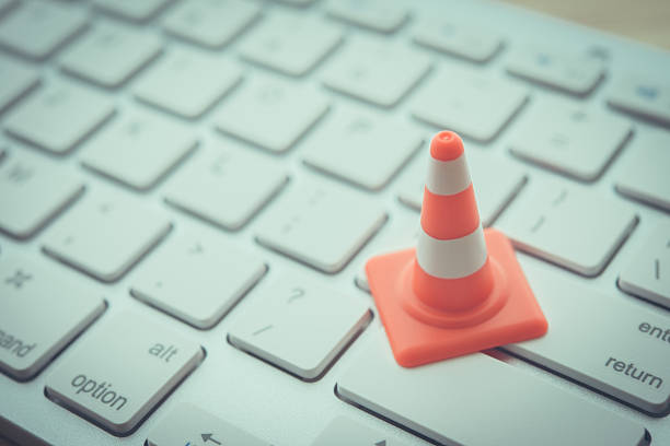 istock Maintenance, repair, under construction in computer system from virus or ransomware concept. 2229536137