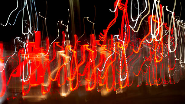 istock Abstract background with bright, multicolored light rays in motion. Copyspace concept. Photo effect. 2229539075