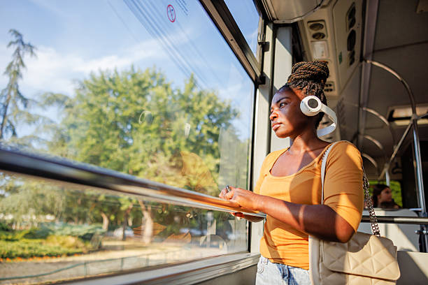 istock Calm and Focused Lady During Ride in City Bus 2229540881