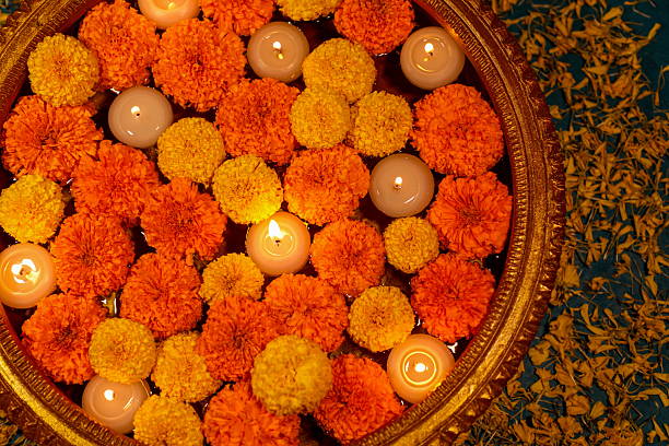 istock Flowers and candles decoration. 2229542598
