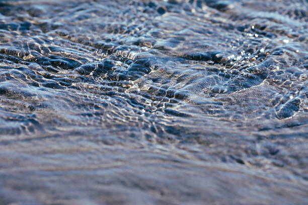 Water flow with ripple and waves.