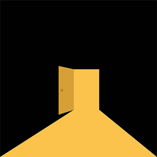 illustrations, cliparts, dessins animés et icônes de ouvrir la porte icône ensemble conception vectorielle. - ouvert