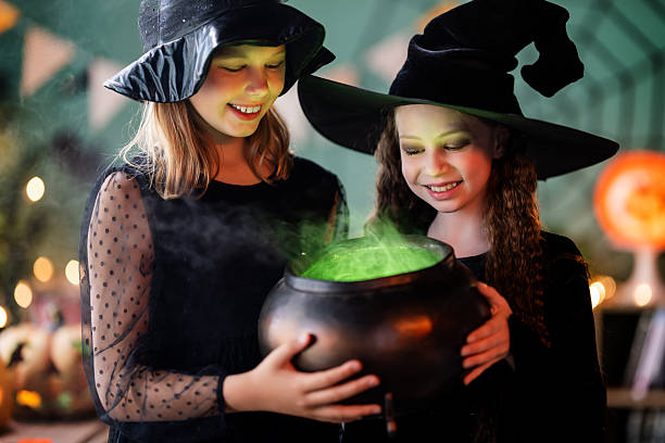 istock Two girls are celebrating Halloween 2229551618