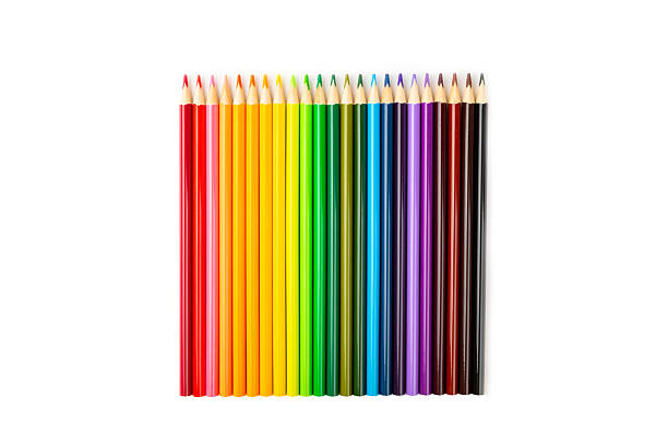 istock Colored pencils isolated on white background. Equipment for coloring. Stationery for creativity.Back to school. Flatlay. Children's Creativity and Education. Rainbow. 2229554859