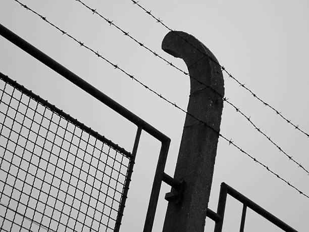 Barbed wires used to help with security of industrial comples