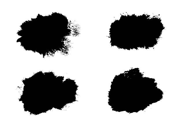istock Messy Ink or Paint Brushes Set of Four Isolated on White 2229562617