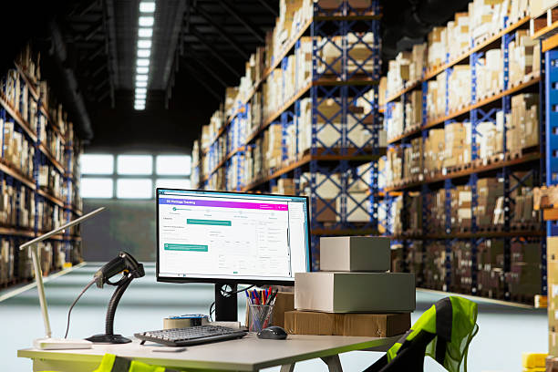 istock Empty e-commerce warehouse depot used for shipping cargo products 2229567727